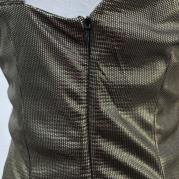 Star Wars Gold Metallic Dress Shoulder Straps Gather at Bust Back Zip Large New - Picture 3 of 11